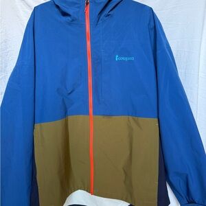 Cotopaxi men’s Raincoat in Blue and Brown XXL